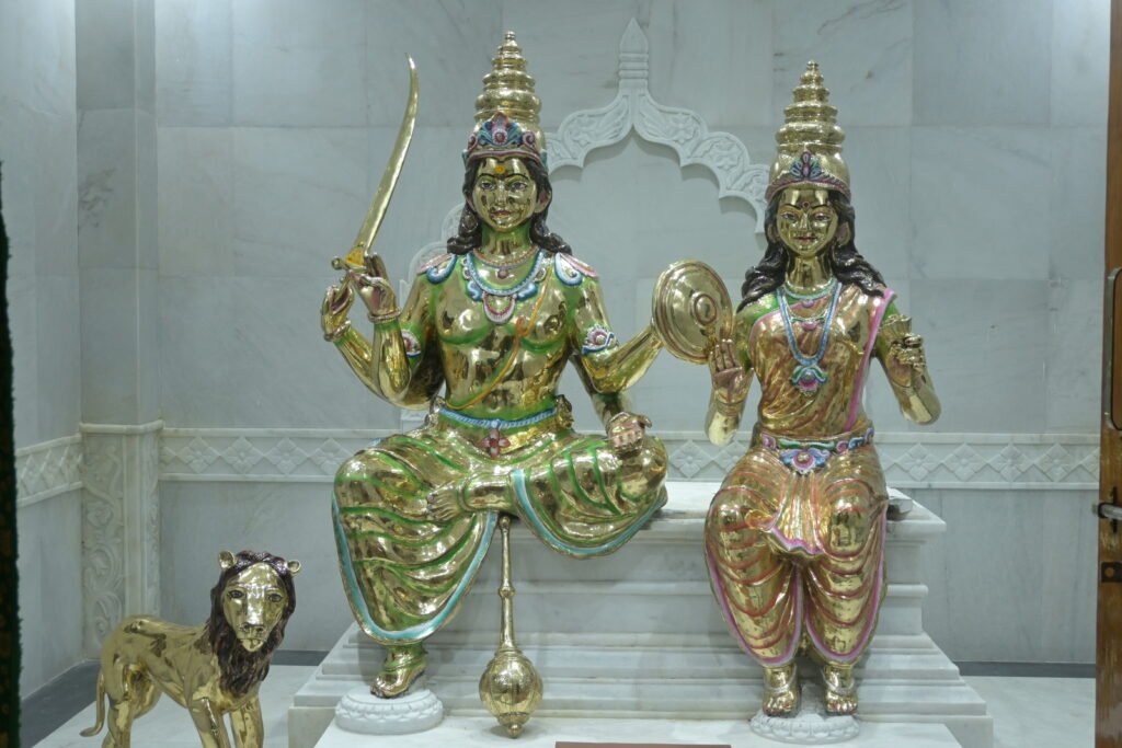 Budh Grah (Mercury) idol at Navgraha Shakti Peeth Dabra Madhya Pradesh