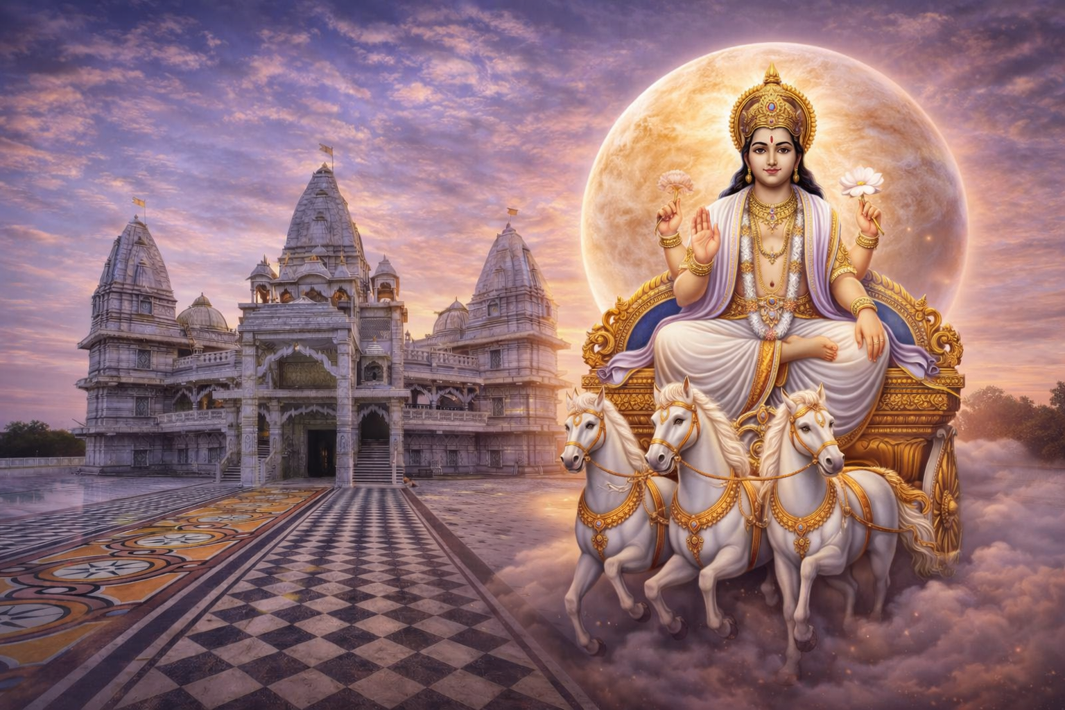 मुख्य पृष्ठ Shukra Grah (Venus) idol at Navgraha Shakti Peeth Dabra Madhya Pradesh शुक्र ग्रह (Venus) की प्रतिमा – नवग्रह शक्तिपीठ डबरा