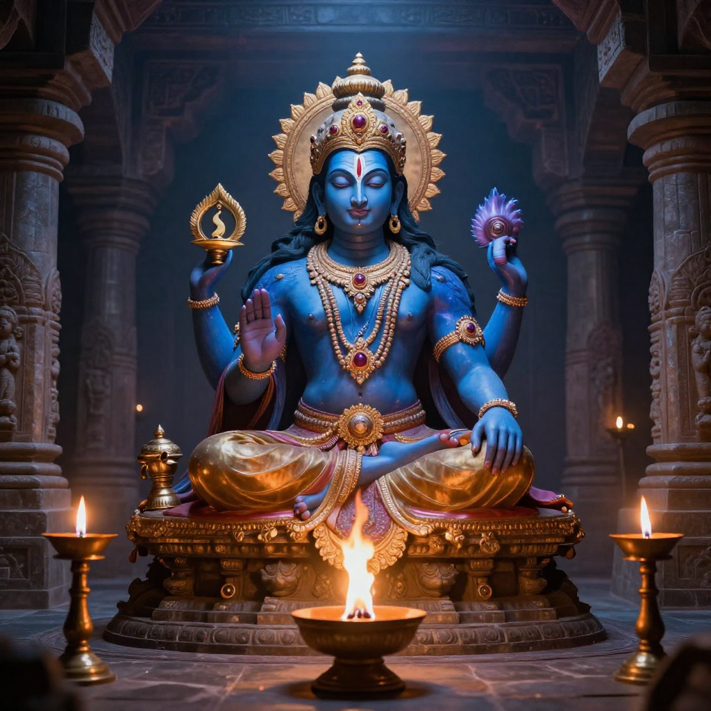 male shani dev hindu god same character style seat 35826