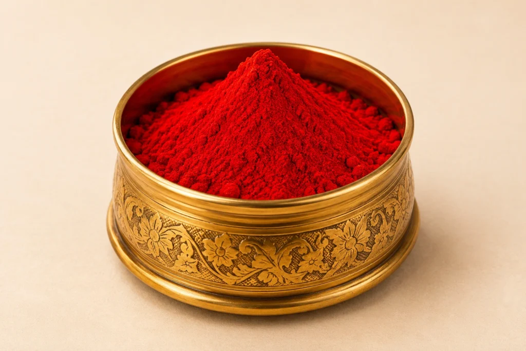crimson powder